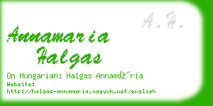 annamaria halgas business card